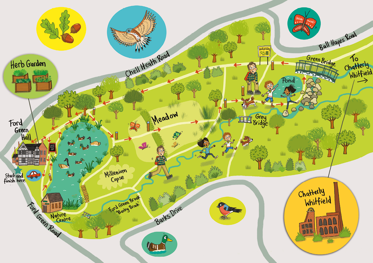 Tunstall Time Travel map