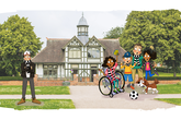 Just the Ticket characters in Burslem Park