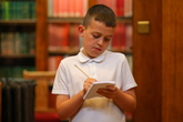 Primary child writing