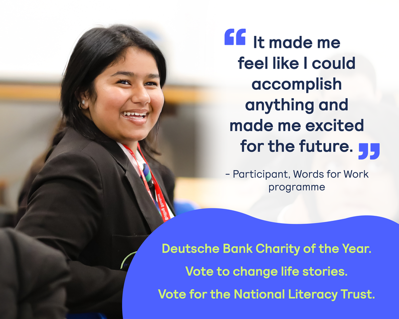 Secondary student shares quote about impact of Words for Work