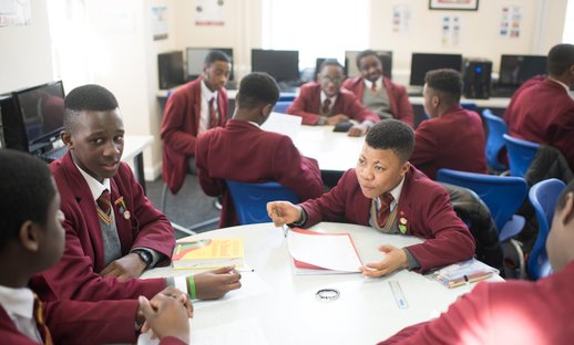 Secondary boys talking