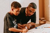 Father son drawing