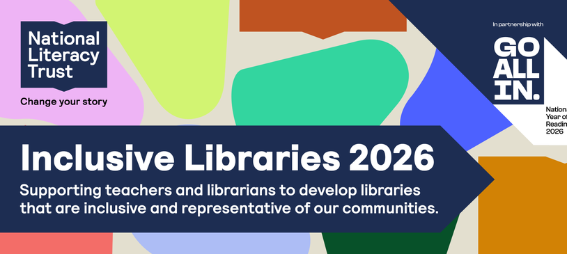 Inclusive Libraries 2026 logo with colourful shapes