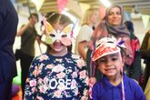 Children in homemade masks