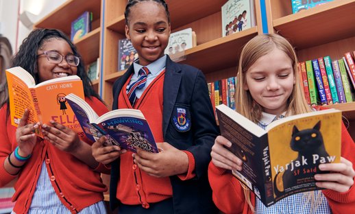 Children enjoying books
