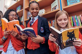 Children enjoying books