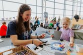A National Literacy Trust adult and child do activity together in Liverpool hub