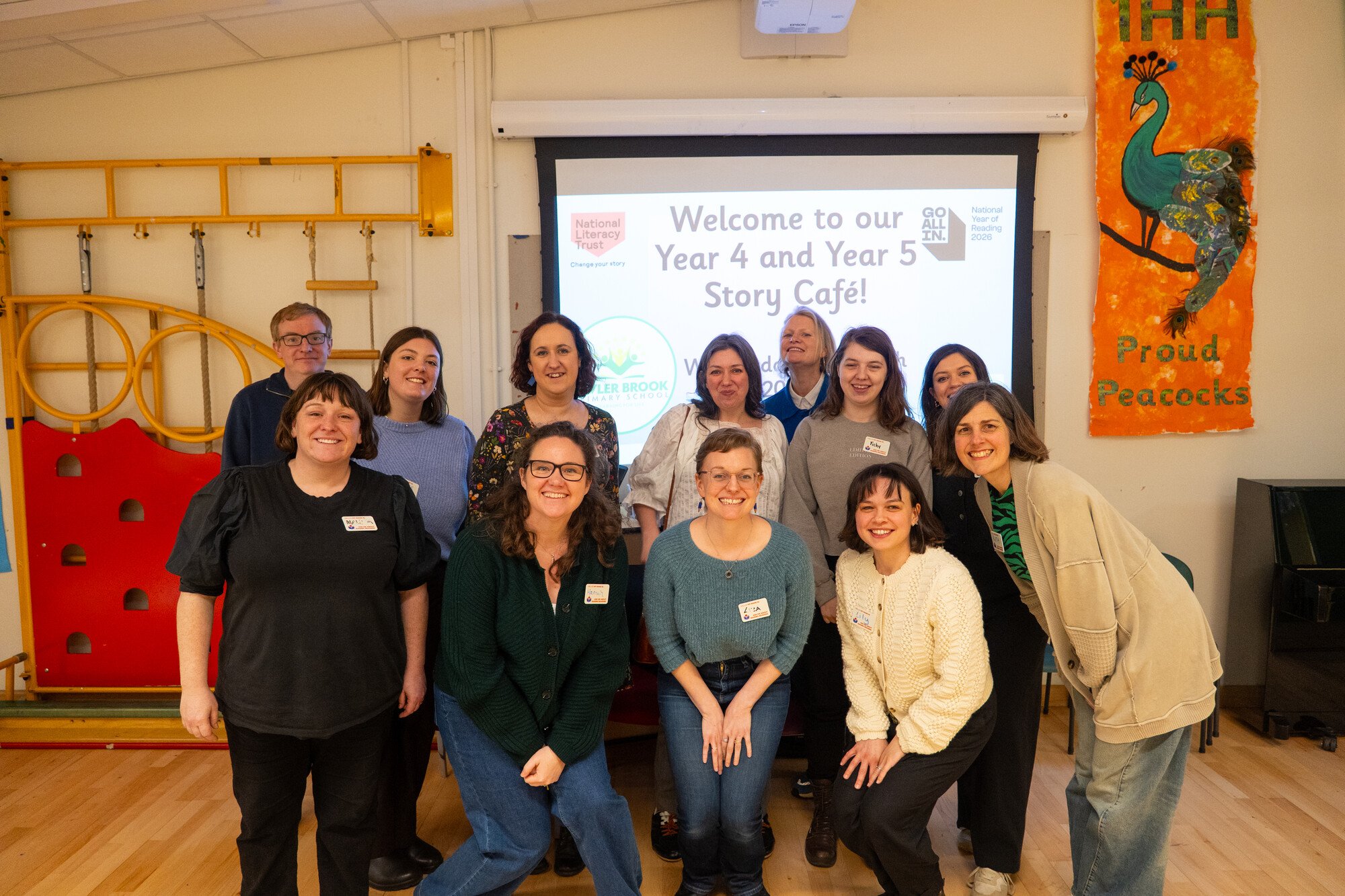 Hachette volunteers at a Raising Readers event