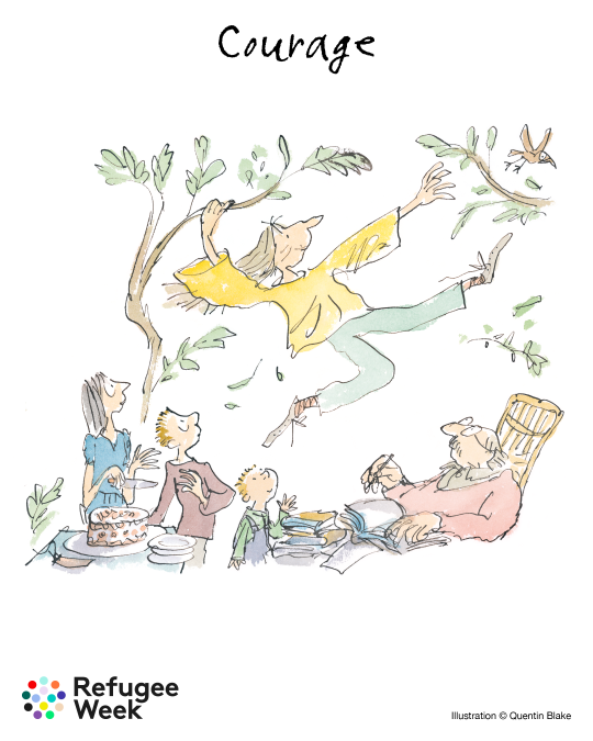 Courage illustration for Refugee Week 2026