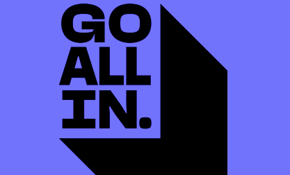 Go All In open book motif and brand revealed