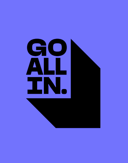 Go All In open book motif and brand revealed