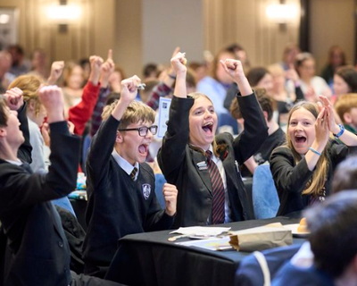 Children screaming with excitement