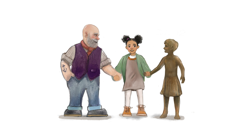 Family holding hands