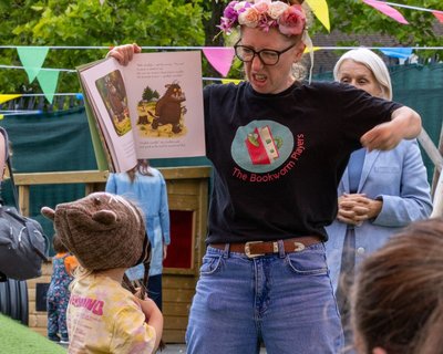 The Gruffalo book reading for Early Words Matter in Liverpool 2025