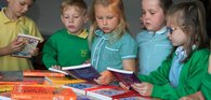 Children looking at books