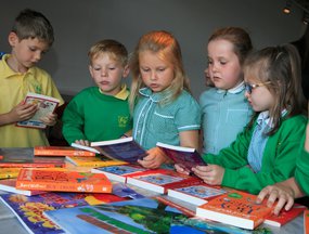 Children looking at books