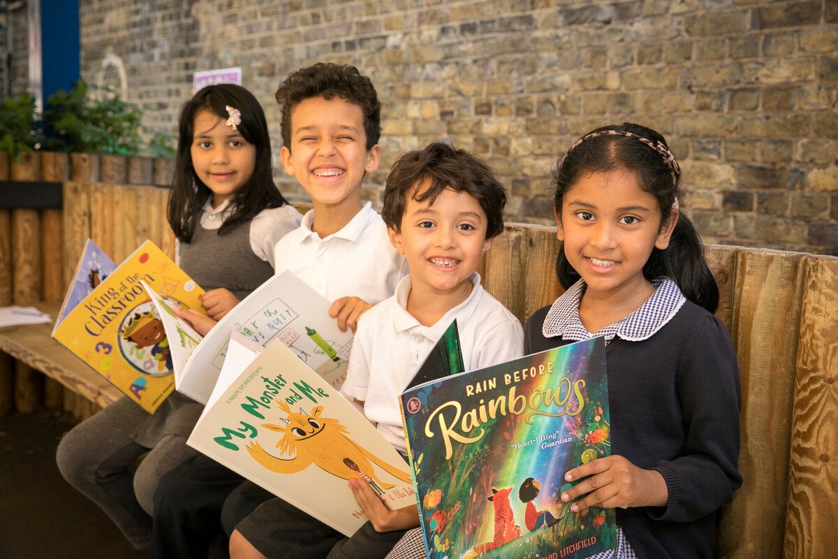 Children enjoying reading