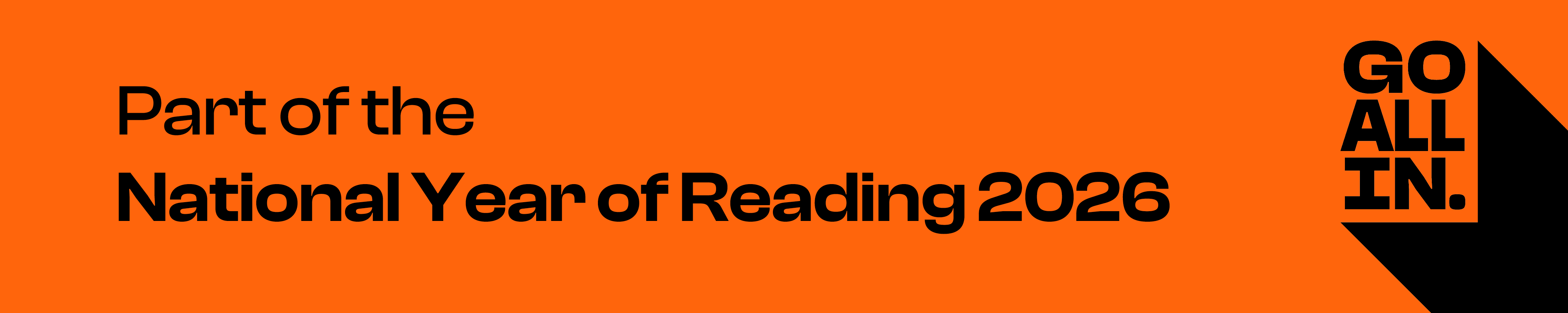 Go All In National Year of Reading logo banner