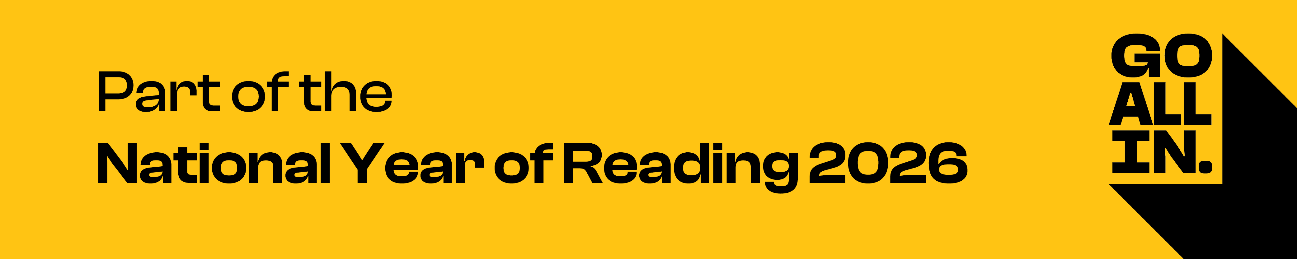 Go All In National Year of Reading logo banner