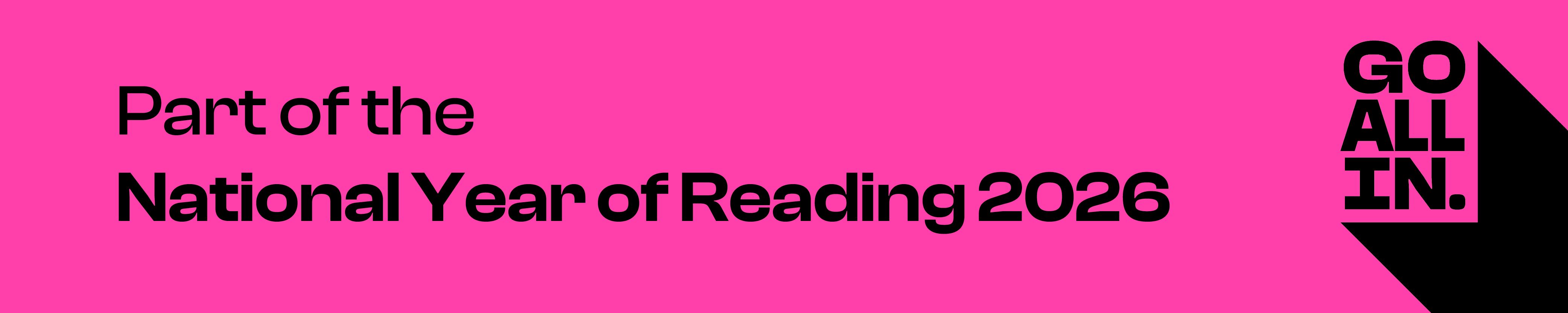 Go All In National Year of Reading logo banner