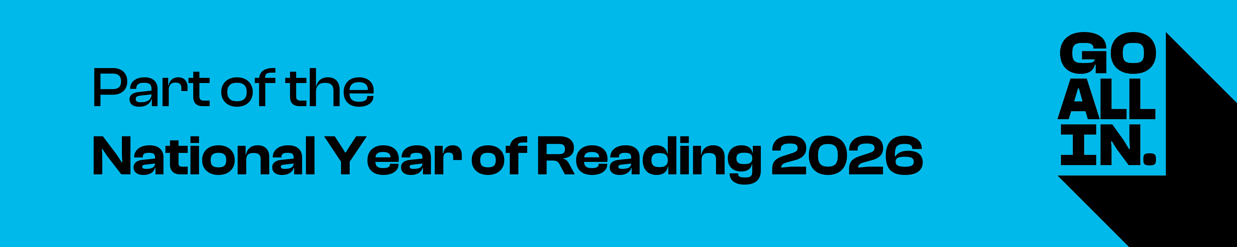 Go All In National Year of Reading logo banner