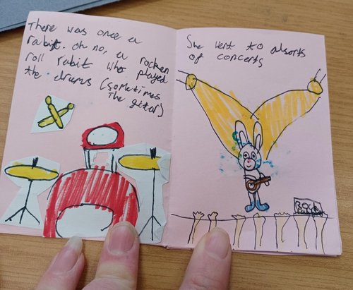 Example of a comic strip by a 7-11 year old